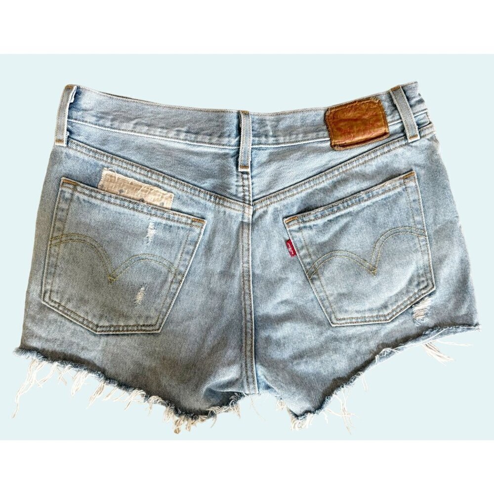 Levi's 501 Cut Off Button Fly Patchwork Distresse… - image 5